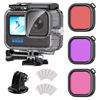 Picture of Waterproof Case with 3 Pack Dive Filters for Go Pro Hero 12 /Hero 11 /Hero 10 /Hero 9 Black, 230FT/70M Underwater Protective Housing Dive Kit with Tripod Mount Adapter Accessories