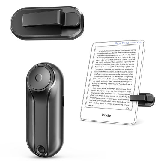 Picture of JIMZOO K3 Page Turner for Kindle Paperwhite Oasis Kobo eReaders, Remote Camera Shutter and Video, Remote Page Turner Clicker for ipad Tablets Reading Novels with Storage Box
