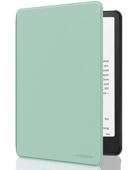 Picture of MoKo Case for All-New 7" Kindle Paperwhite (12th Generation-2024) and Kindle Colorsoft Signature Edition 2024, Lightweight Shell Cover with Auto Wake/Sleep for Kindle Paperwhite 2024, Agave Green