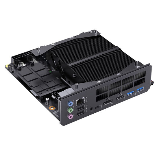 Picture of MINISFORUM BD795i SE Mini ITX Motherboard, AMD Ryzen 9 7945HX, 16 C/32 T,Up to 5.2 GHz,PCIe 5.0 x16 Slot, Dual PCIe4.0 M.2 Support, DDR5,8K Triple Output with HDMI/DP/USB-C, RJ45 2.5G, USB 3.2 Gen 2