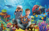 Picture of CHAIYA Under The Sea Backdrop Ocean Little Mermaid Backdrop Background for Under The Sea Theme Baby Shower Photo Booth Banner Party Cake Table Decoration 7x5ft