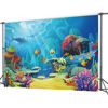 Picture of CHAIYA Under The Sea Backdrop Ocean Little Mermaid Backdrop Background for Under The Sea Theme Baby Shower Photo Booth Banner Party Cake Table Decoration 7x5ft