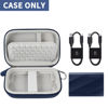 Picture of Carrying for Samsung T9/ T7/ T7 Shield Portable SSD 4TB 2TB 1TB, USB External Solid State Hard Drive Storage Travel Carrying Holder Fits for USB Cable (Blue)-Box Only