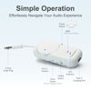 Picture of HomeSpot Bluetooth 5.3 Airplane Adapter, Rotary Volume, aptX Low Latency & Adaptive, 25 Hrs, Use with Any 3.5mm Jack on Airplanes, TVs, Car, Gym, Ideal for AirPods, Headphones and More, White