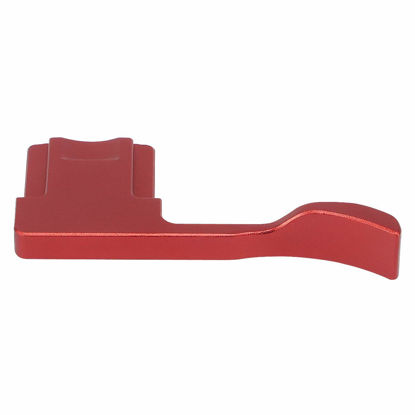 Picture of Haoge THB-GR3R Metal Hot Shoe Thumb Up Rest Hand Grip for RICOH GR III GRIII X GR3 GR3X Camera Red