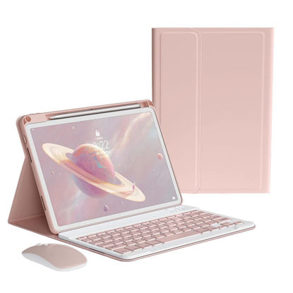 Picture of kaitesi Keyboard Case Mouse for iPad Pro 13 inch M4 Case with Keyboard and Mouse, Magnetically Detachable Color Keyboard Case for iPad Pro 13" M4,Pink