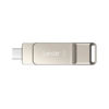 Picture of Lexar D40E 64GB Dual Drive USB 3.2 Gen 1 Type-C™ Jump Drive, USB-C Flash Drive Metal Housing Swivel Design Thumb Drive (LJDD40E064G-BNSNG)