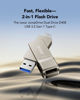 Picture of Lexar D40E 64GB Dual Drive USB 3.2 Gen 1 Type-C™ Jump Drive, USB-C Flash Drive Metal Housing Swivel Design Thumb Drive (LJDD40E064G-BNSNG)