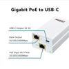 Picture of Gigabit PoE Splitter USB C 5V 3A, PoE to USB-C Adapter, IEEE 802.3at Compliant 10/100/1000Mbps for Raspberry Pi 4, Security IP Cameras and More, PT-ATC-5V