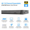 Picture of JideTech 4K 8 Channel PoE NVR, 8 Ports 16 CH Expandable Network Video Recorder for Home Surveillance System, Support 4K/2K/12MP/8MP/5MP/1080P IP Camera, Remote Access, 24/7 Recording, Up to 14TB HDD