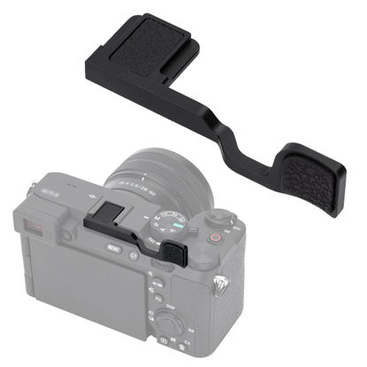 Picture of JJC Metal Thumb Up Grip for Sony A7CII A7C II A7CR A7C R Camera, Hot Shoe Mount Thumb Rest Support for Stable and Safe Hand Hold, with Anti-Scratch Silicone Pad, Not Affect The Use of Camera Buttons