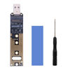 Picture of M.2 to USB Adapter, 10 Gbps Converter Reader M Key Compatible with M.2 NVMe/SATA(NGFF) SSD Based M Key and B+M Key Support 2242 2260 2280 Size SSD