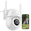Picture of litokam 2.5K Security Camera Outdoor, 2.4G Wi-Fi Camera for Home Security Outdoor with AI Motion Detection, 360° PTZ Surveillance IP Home Cam Outside with Color Night Vision, Siren & 2-Way Talk