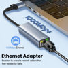 Picture of USB 3.0 to Ethernet Adapter with USB C to RJ45 Gigabit LAN 1000 Mbps Wired Network, Ethernet to USB Type-C 10/100/1000Mbps Network Adapter for Windows XP, MAC OS, Linux, Vista 7 8 10 11 More