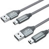 Picture of JXMOX Mini USB Cable, (3.3ft 2 Pack) USB 2.0 Type A Male to Mini B Charging Cord Compatible with Hero 3+, PS3 Controller, Digital Camera, Dash Cam, MP3 Player, Garmin Nuvi GPS, GPS Receiver