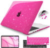 Picture of Teryeefi for MacBook Pro 13 inch Case M2 M1 A2338 A2251 A2289 A2159 A1989 A1708 A1706 (2016-2022 Release), Glitter Sparkly Plastic Hard Shell with Keyboard Cover & Screen Protector, Sparkly Pink