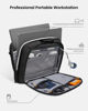 Picture of tomtoc 15.6-inch Dual Compartment Laptop Briefcase for 2 Laptops, Business Protective Laptop Messenger Shoulder Bag for a Laptop+a Portable Monitor, Water-resistant Multi-functional Computer Work Bag