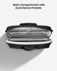 Picture of tomtoc 15.6-inch Dual Compartment Laptop Briefcase for 2 Laptops, Business Protective Laptop Messenger Shoulder Bag for a Laptop+a Portable Monitor, Water-resistant Multi-functional Computer Work Bag