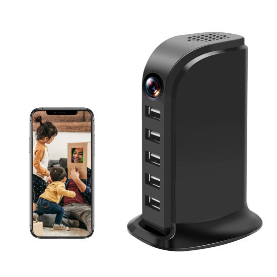 Picture of Hidden Camera Detector USB Charger Camera WiFi USB Hub Camera 1080P HD Wireless Security Cameras Indoor Nanny Cam with Motion Detection for Home Office Video-only Surveillance Camera