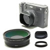 Picture of FotoZ Conversion Lens for Fujifilm X100V / X100VI, 49mm 0.75x Wide Angle & Macro 2 in 1 Lens with Lens Hood, Lens & Filter Adapter Ring (Black)