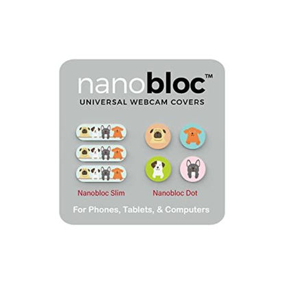 Picture of Eyebloc Nanobloc Universal Webcam Covers - Privacy Protection Accessory, No Residue Application - Dots and Bars, 7 Pieces - Dogs