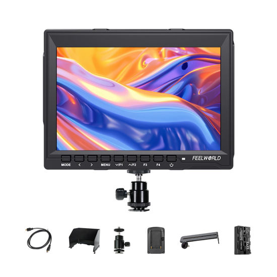 Picture of FEELWORLD FW759 Video Camera Monitor with F550 2200 mAh Battery 7” HD Screen DSR Field Monitor
