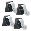 Picture of XVIM 4Pack Solar Security Camera Wireless Outdoor, 2MP Battery Powered Camera Wireless Outdoor, 2.4GHz WiFi, Night Vision, AI Detection, SD/Cloud