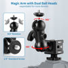 Picture of UTEBIT Cold Shoe Mount 1/4"-20 Thread with Magic Arm Camera Hot Shoe Mount for Microphone LED Flash Light Monitor