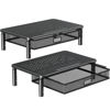 Picture of ELIVED 2 Pack Monitor Stand Riser with Drawer, 3 Height Adjustable with Larger Storage Space for Home and Office Supplies, Metal Desktop Stand for Laptop Computer Printer PC iMac