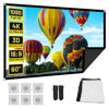 Picture of OKEDUO Foldable Black Projector Screen, Projector Screen Black Backing, Movies Screen for Home Outdoor Indoor Theater (60 inch)