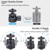 Picture of Mini Ball Head ARTCISE CB20 CNC Machining Tripod Ball Head Portable Small Aluminum Alloy Ball Head 360 Degree Rotating Head for Phone & Light Weight Camera, Max Load 6.6lbs/3kg