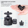 Picture of Mini Ball Head ARTCISE CB20 CNC Machining Tripod Ball Head Portable Small Aluminum Alloy Ball Head 360 Degree Rotating Head for Phone & Light Weight Camera, Max Load 6.6lbs/3kg