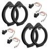 Picture of RED WOLF 4PCS 6.5 Inch Speaker Adapter Spacer Ring w/Speaker Wiring Harness Plug Replacement for GMC Sierra/Chevy Silverado/Buick 1995-2012, Cadillac 1988-1999 Aftermarket Door Speaker Bracket Kit