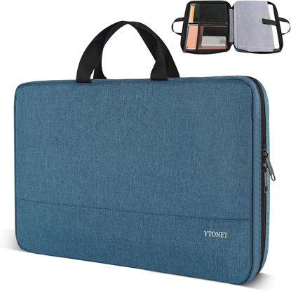 Picture of Ytonet 14 Inch Laptop Sleeve, TSA Laptop Case with Handle, Water Resistant Protective Laptop Carrying Case, Compatible with MacBook HP Dell Lenovo Asus Notebooks, Gift for Men Women, Deep Teal