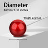 Picture of All-New2024 Trackball 34mm/1.34 Inches Trackball, Replacement Ball for Logitech M575, M570, MX Ergo, ELECOM, Kensington, Perixx, and Other Compatible Trackball Mice, Glossy - Red