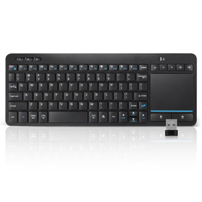 Picture of Bnnwa Multi-Device Wireless Bluetooth Keyboard with Touchpad-Wireless TV Keyboard with Multi-Touch Big Size Trackpad,Support 3 Devices for TV,Windows, Android, Chrome OS, Laptop, Tablet
