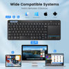 Picture of Bnnwa Multi-Device Wireless Bluetooth Keyboard with Touchpad-Wireless TV Keyboard with Multi-Touch Big Size Trackpad,Support 3 Devices for TV,Windows, Android, Chrome OS, Laptop, Tablet