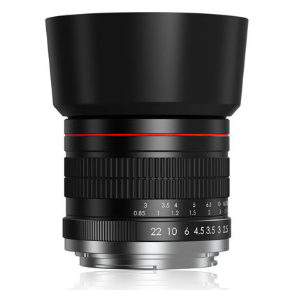 Picture of 85mm Lens for Canon RF - 85mm f1.8 Portrait Lens Manual Focus(MF) for Canon EOS R/Ra/RP/R3/R5/R5 C/R6/R6 Mark II /R7/R8/R10/R50/R100 Mirrorless Camera (for Canon RF)