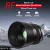 Picture of 85mm Lens for Canon RF - 85mm f1.8 Portrait Lens Manual Focus(MF) for Canon EOS R/Ra/RP/R3/R5/R5 C/R6/R6 Mark II /R7/R8/R10/R50/R100 Mirrorless Camera (for Canon RF)
