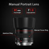 Picture of 85mm Lens for Canon RF - 85mm f1.8 Portrait Lens Manual Focus(MF) for Canon EOS R/Ra/RP/R3/R5/R5 C/R6/R6 Mark II /R7/R8/R10/R50/R100 Mirrorless Camera (for Canon RF)