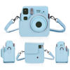 Picture of Phetium Instant mini SE Protective Camera Case Compatible with Instax Mini SE Film Camera, PU Leather Cover Bag with Pocket and Adjustable Shoulder Strap (Blue)