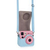 Picture of Phetium Instant mini SE Protective Camera Case Compatible with Instax Mini SE Film Camera, PU Leather Cover Bag with Pocket and Adjustable Shoulder Strap (Blue)