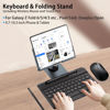 Picture of voppton for Samsung Galaxy Z Fold 6 5 4 Stand Keyboard Mouse, Portable Mini Bluetooth Keyboard, Foldable Adjustable Desk Stand Holder, for Oneplus Open Pixel Fold Phone
