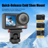 Picture of HAFOKO Osmo Action Camera Cold Shoe Adapter Compatible for DJI Osmo Action 5 Pro/4/3, Magnetic Quick Release Adapter Mount with 1/4'', 180° Tilt Adjustable Compatible for DJI OSMO Action 3/4