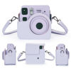 Picture of Phetium Instant mini SE Protective Camera Case Compatible with Instax Mini SE Film Camera, PU Leather Cover Bag with Pocket and Adjustable Shoulder Strap (Lavender)