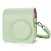 Picture of Phetium Instant mini SE Protective Camera Case Compatible with Instax Mini SE Film Camera, PU Leather Cover Bag with Pocket and Adjustable Shoulder Strap (Seafoam Green)