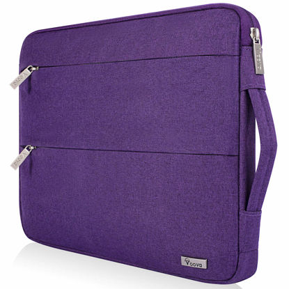 Picture of Voova 15.6 16 Inch Laptop Sleeve Carrying Case, Waterproof Computer Cover Bag Compatible with MacBook Pro 16 M3 M2 M1 Pro/Max 2023-2019, Dell XPS 15,15-16 Inch Hp Lenovo Acer Asus Chromebook, Purple