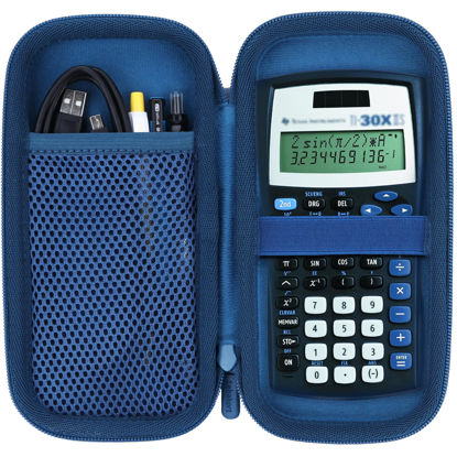 Picture of Lebakort Hard Carry Case Compatible with Texas Instruments TI-30XIIS TI-30XS TI-30Xa TI-36X Pro Scientific Calculator (Blue Case)