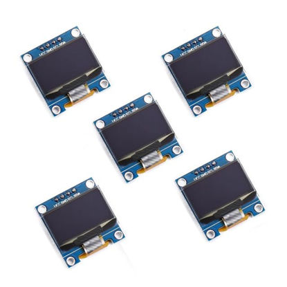 Picture of Teyleten Robot 0.96 inch LCD OLED Display Board Module 12864 128X64 IIC I2C SSD1306 Driver 4 Pins for Raspberry Pi Arduino(5pcs, White Light)