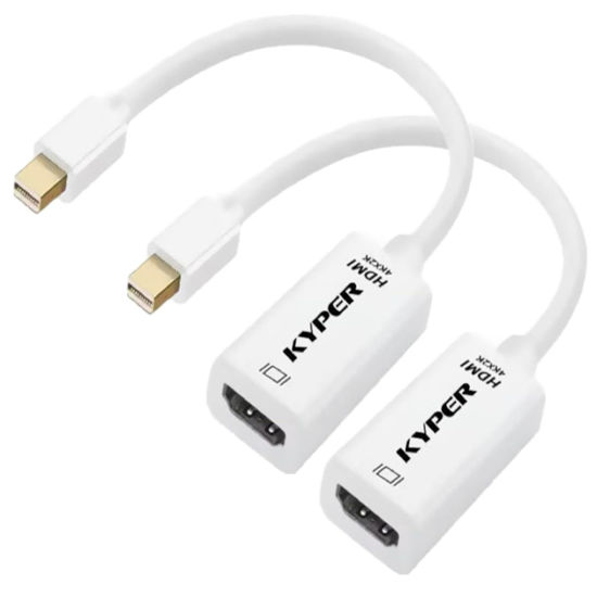 Picture of Kyper USKyper-2788 2 Pack Mini DisplayPort to HDMI Adapter Mini DP Compatible for Thunderbolt MacBook Pro, MacBook Air, Mac Mini, Microsoft Surface Pro 3/4, etc (2)